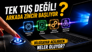 Bilgisayar Açılırken Gerçekte Ne Oluyor? Güç Düğmesinden Windows Masaüstüne Uzanan Açılış Zinciri