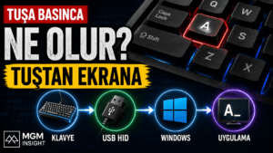 Klavyede Bir Tuşa Bastığımızda Gerçekte Ne Oluyor? Fiziksel Tuştan Ekrandaki Harfe Uzanan Yolculuk